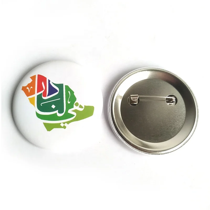 factory wholesale direct supply price hot sale Saudi Arabia KSA SA 93rd national day safety pin backing button badges for kids