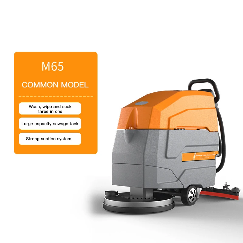 Walk Behind Commercial Scrubber Floor Hand Held Floor Scrubber Machine Floor Cleaning Machine Sweeper Scrubber Equipment