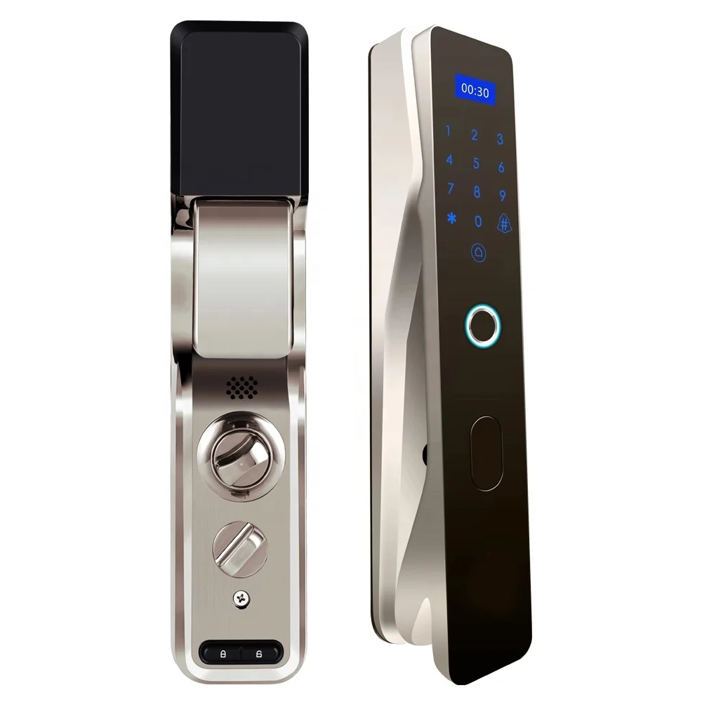 USB Rechargeable Door Lock Intelligent Smart keyless touch outdoor waterproof metal fingerprint combination padlock