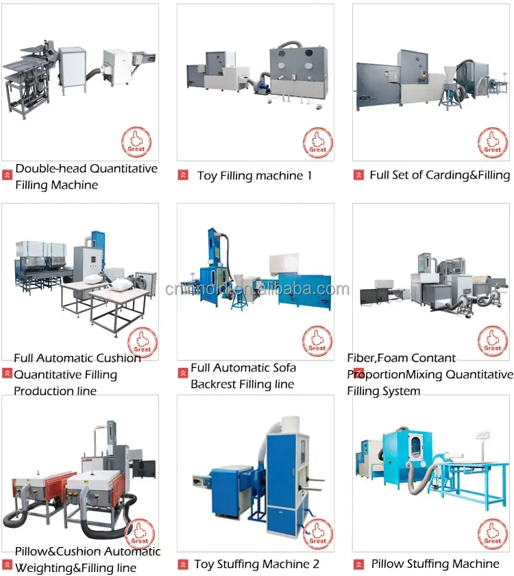 High Capacity Automatic Polyester Filling PP Fiber Fiber Pillow Filler Machine