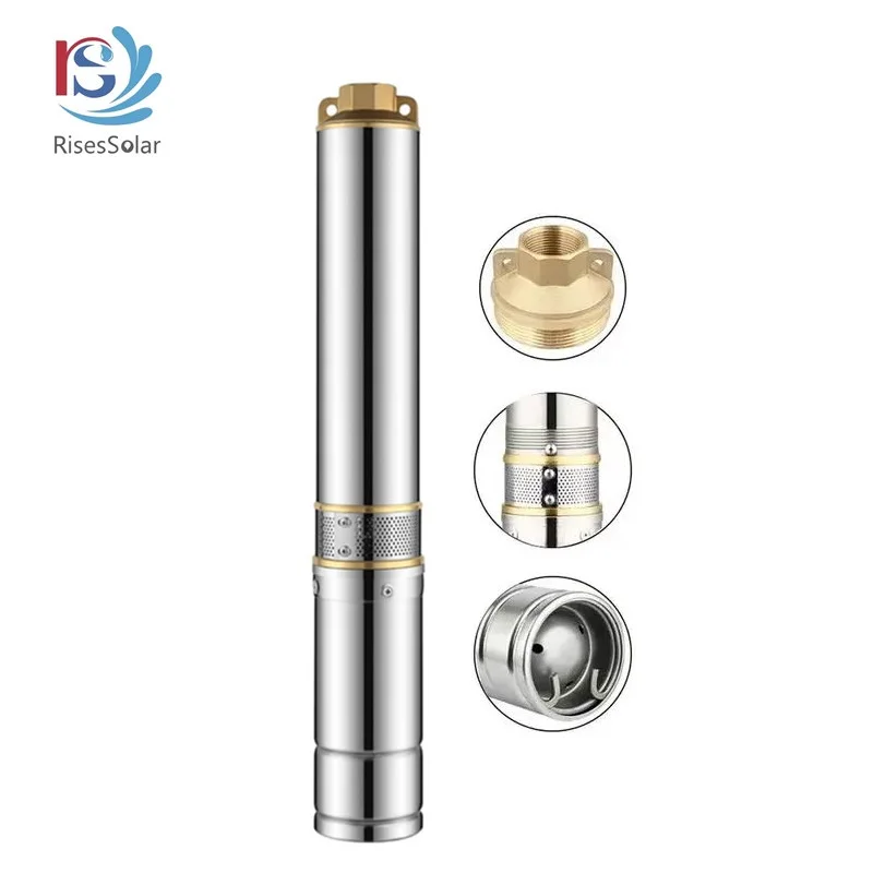 3Inch 1hp 95m Head 304SS DC Water Pump Solar Borehole Pump Bomba Solar Bomba De Agua Solar Pump Submersible For Irrigation