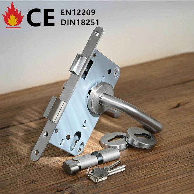 Hot selling CE 5572 Round Strike Plate Fire Rated Mortise Sash Door Lock Body