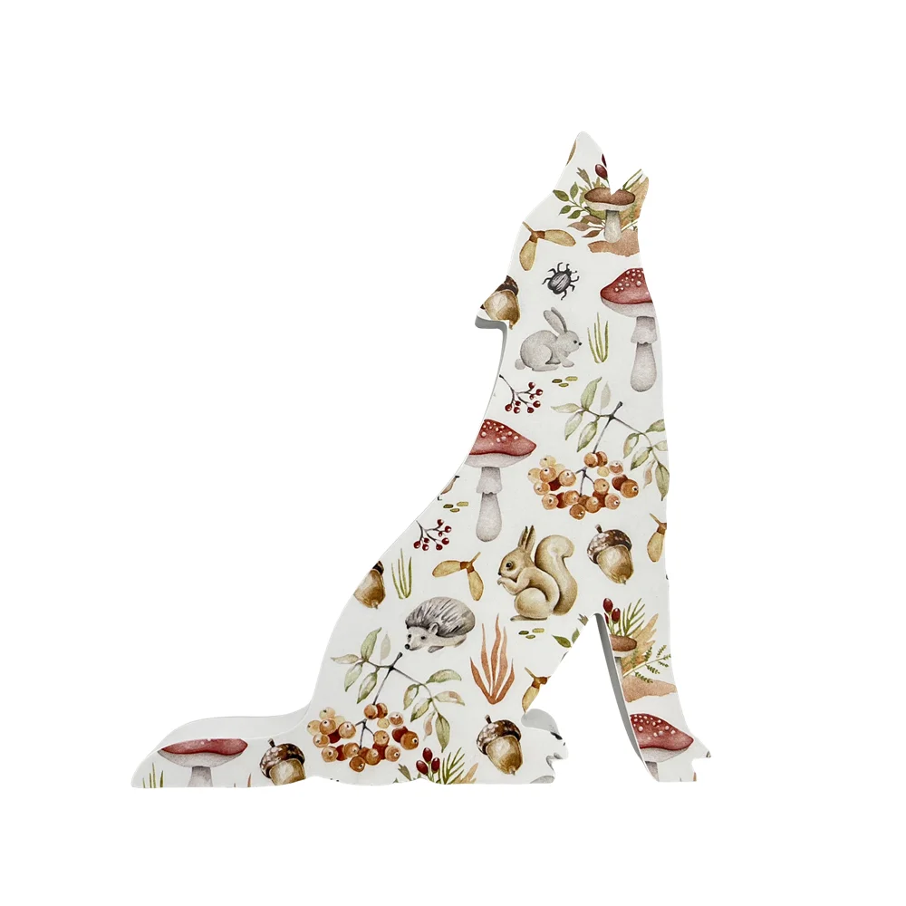 Custom Wooden Block Rustic Harvest Fall Autumn Fox Crafts  Decoration Letter Sign Decor Home Decoration