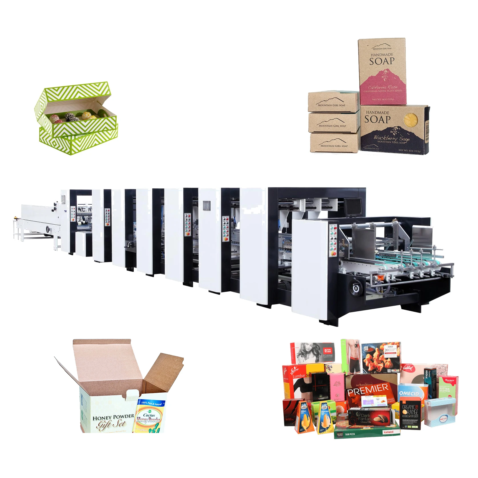 Rolam 2022 новый технический GK-1200PCS аварии днища замка картона медицины Ланч мини станок для изготовления жестких