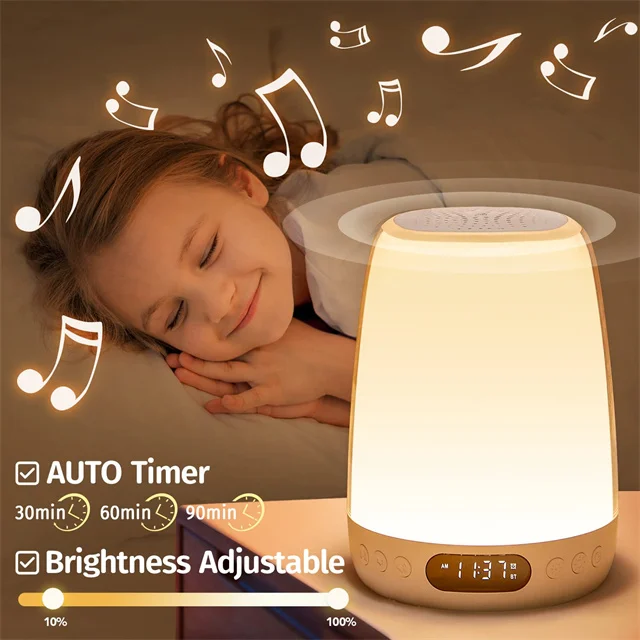 RGB Lighting With 14 White Noise Music White Sound Baby Machine For Baby Nursery White Noise Sound Machine