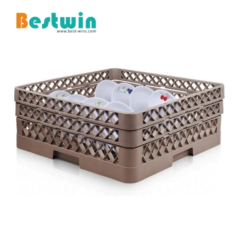 64/25 Peg Plastic Plate Tray Divider Dish Storage Rack Commercial Dishwahser Basket