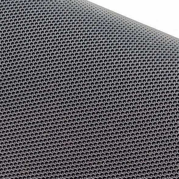 Black PVC leather honeycomb small hexagonal concave anti-slip leather for automotive interior cushion