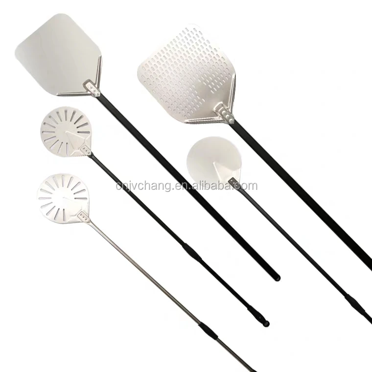 Hot Sale Perforated Metal Aluminum Pizza Peel 150cm Long Handle Pizza Paddle Spatula Oven Baking Tools