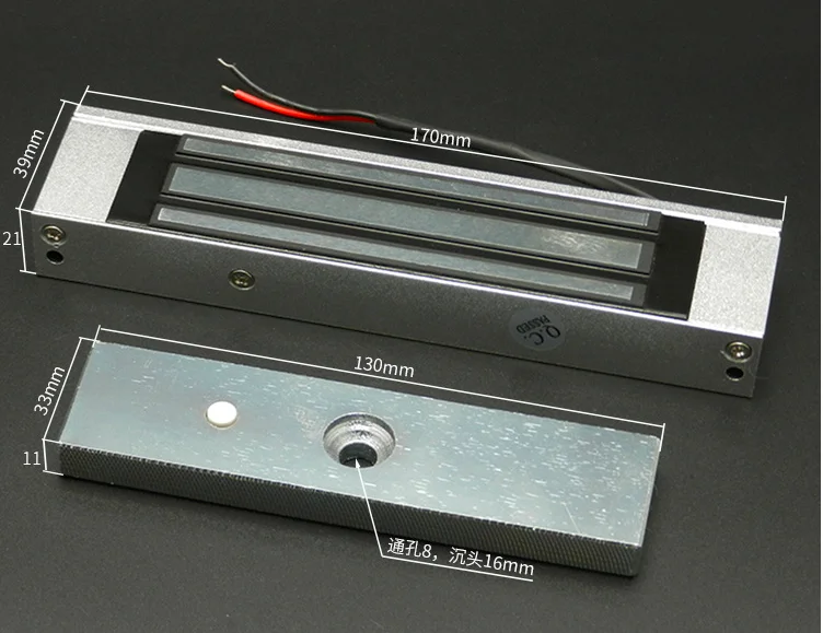 JSL-180M 12VDC 180kgs invisible electronic locks 12VDC electromagnetic lock electric magnetic door lock