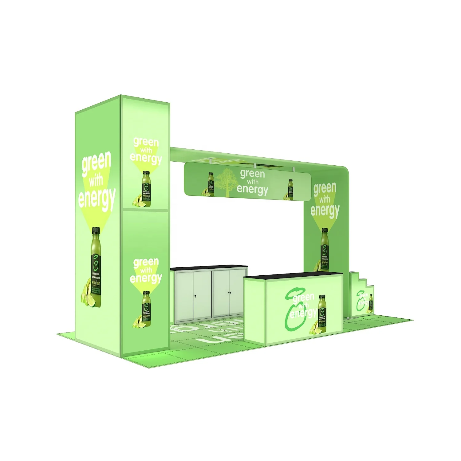 10x20ft Fashion Design Modular Advertising Promotion Aluminum SEG Frame Custom Portable Lightbox Exhibition Trade Show Booth