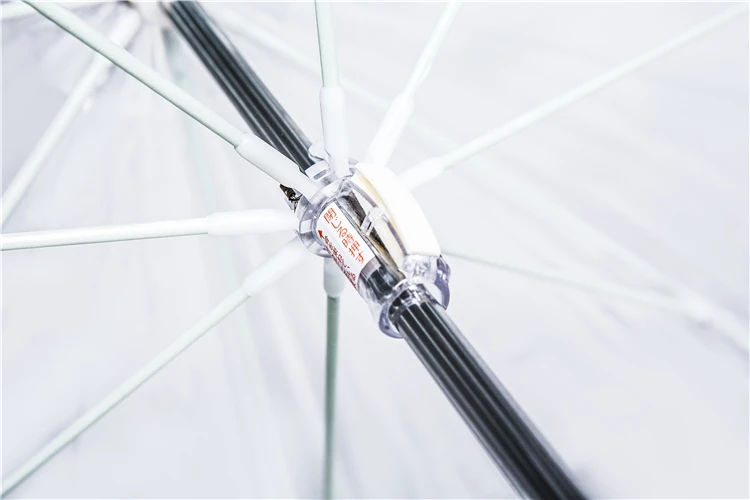 27 Inch Cheap  Transparent Clear Straight Umbrella with logo prints