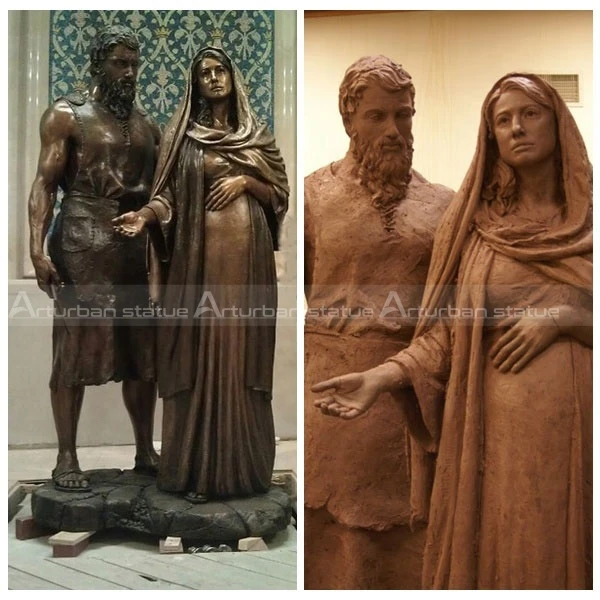 Hot sale Custom Outdoor  life size bronze Religious  virgin most powerful statue for Square landscape mary sculpture