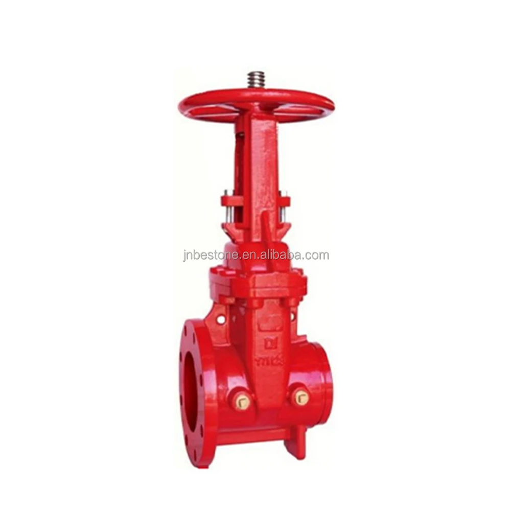 ANSI /AWWA C515 Standard Resilient EPDM Wedge Os &Y 300 PSI Gate Valve-Flanged x Grooved End