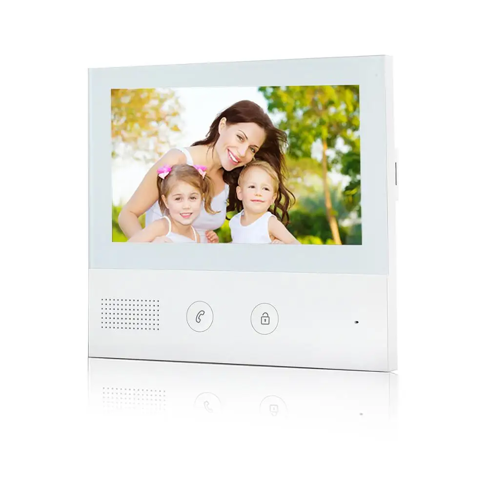 4 Monitors 1 Camera Four Apartments Wired Video Door Phone Audio Visual Intercom System RFID Doorbell