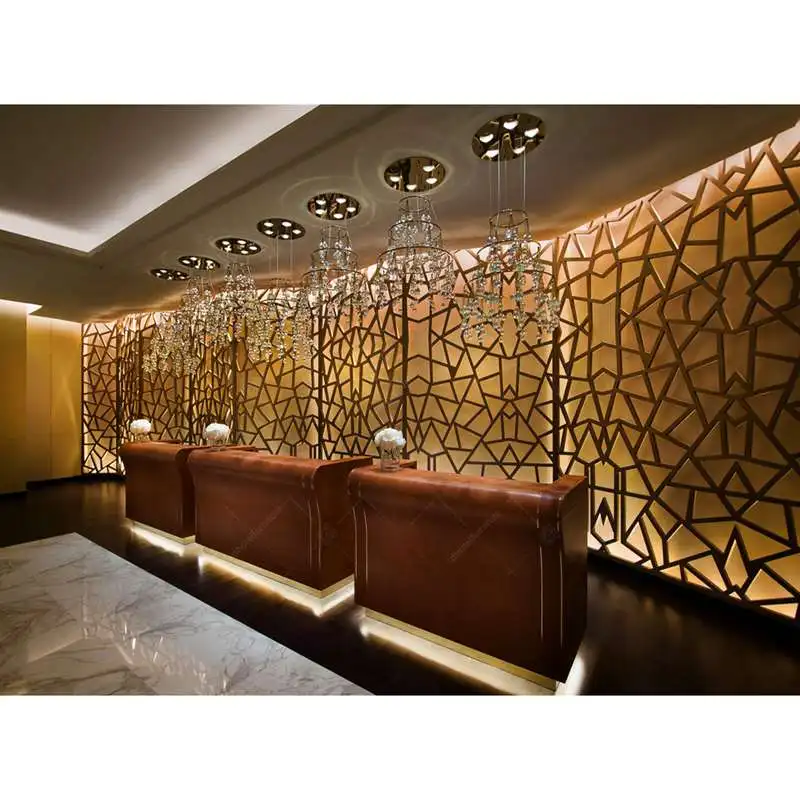 Custom Made L Shaped Front Desk High Gloss White Hotel Used Reception Desk for Office