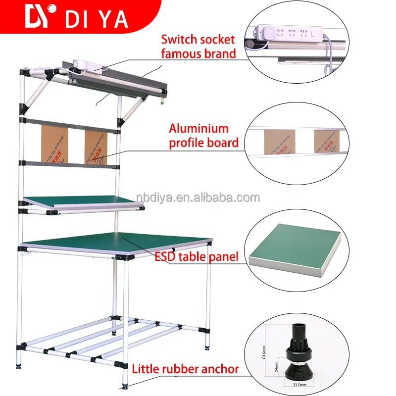 Industrial  Anti-static workbench, pallet assembly table ,lean tube pipe working table