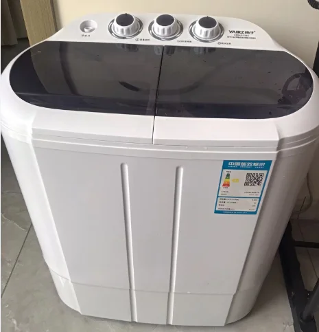 Semi automatic washing machine, large capacity household double cylinder double barrel wave wheel, small swing drying