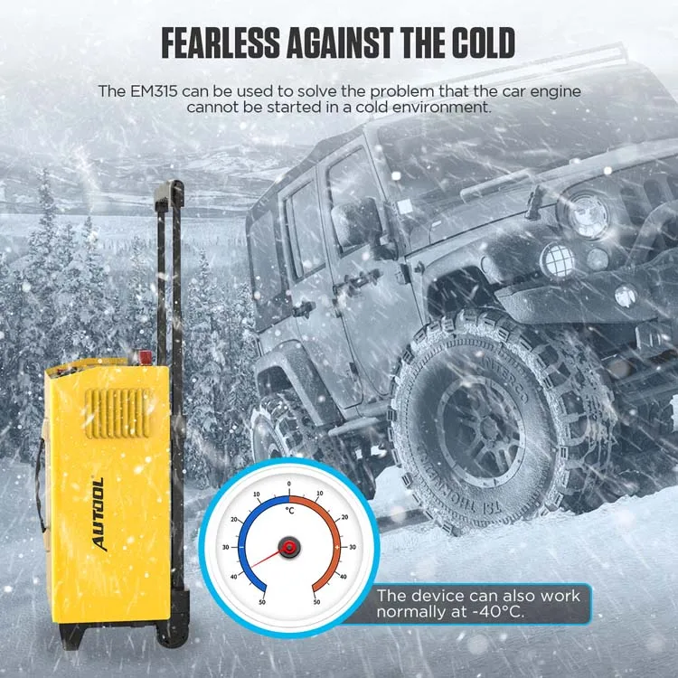 Universal AUTOOL  EM315 Portable 2 In 1 30A Fast Car Battery Charger 12V Jump Starter 400A