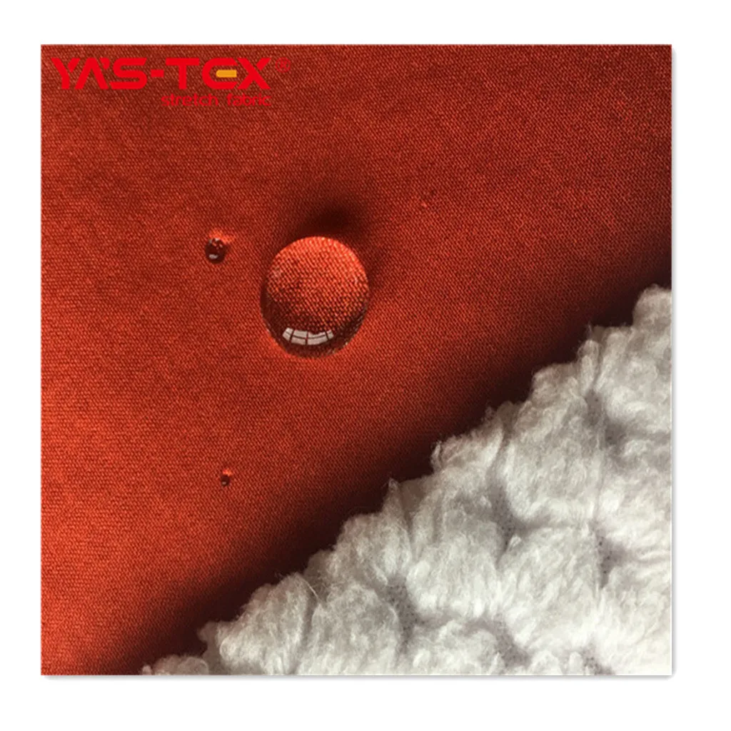 
4 way stretch compound White Polar Fleece fabric 3 layers Laminated Waterproof Fabric textile for garment 