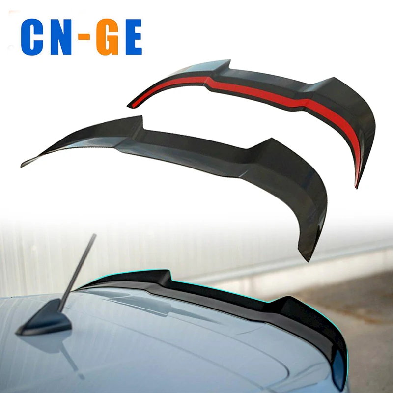 CNGE Design Car Rear Roof Spoiler ABS Glossy Black Rear Trunk Spoilers for Ford Fiesta mk8 mk8.5 ST 2018-2023 Accessories