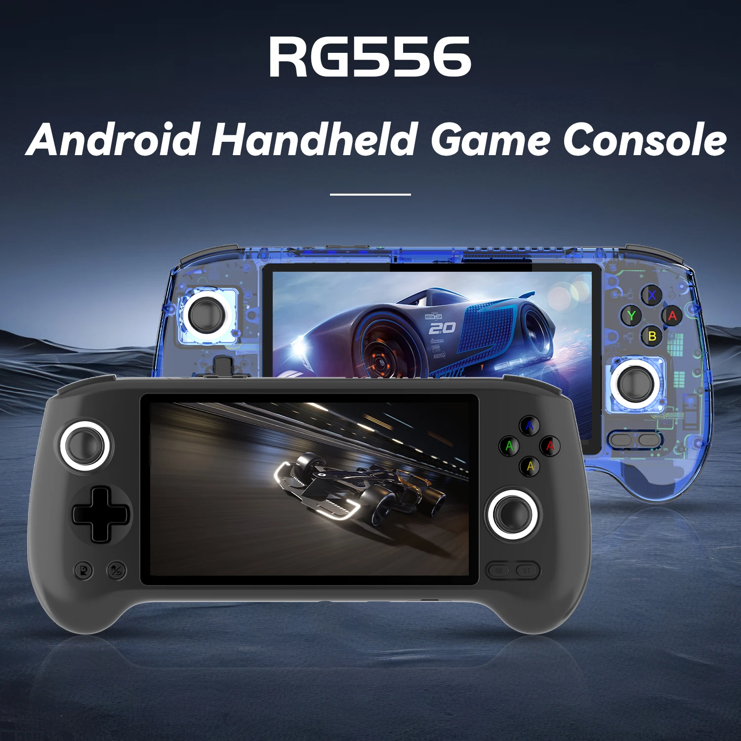 NEW ANBERNIC RG556 Oled open source game player Android 13 System 5.48 inch Six-Axis Gyroscope Sensor Handheld Game Console.