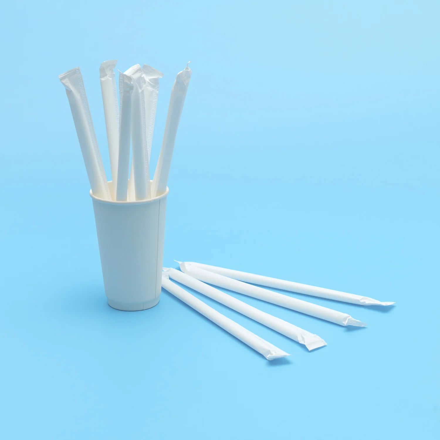 Compostable Biodegradable Tea Straws Individually Wraed PLA Disposable Bio Drinking Straws NO-Plastic PLA Straws