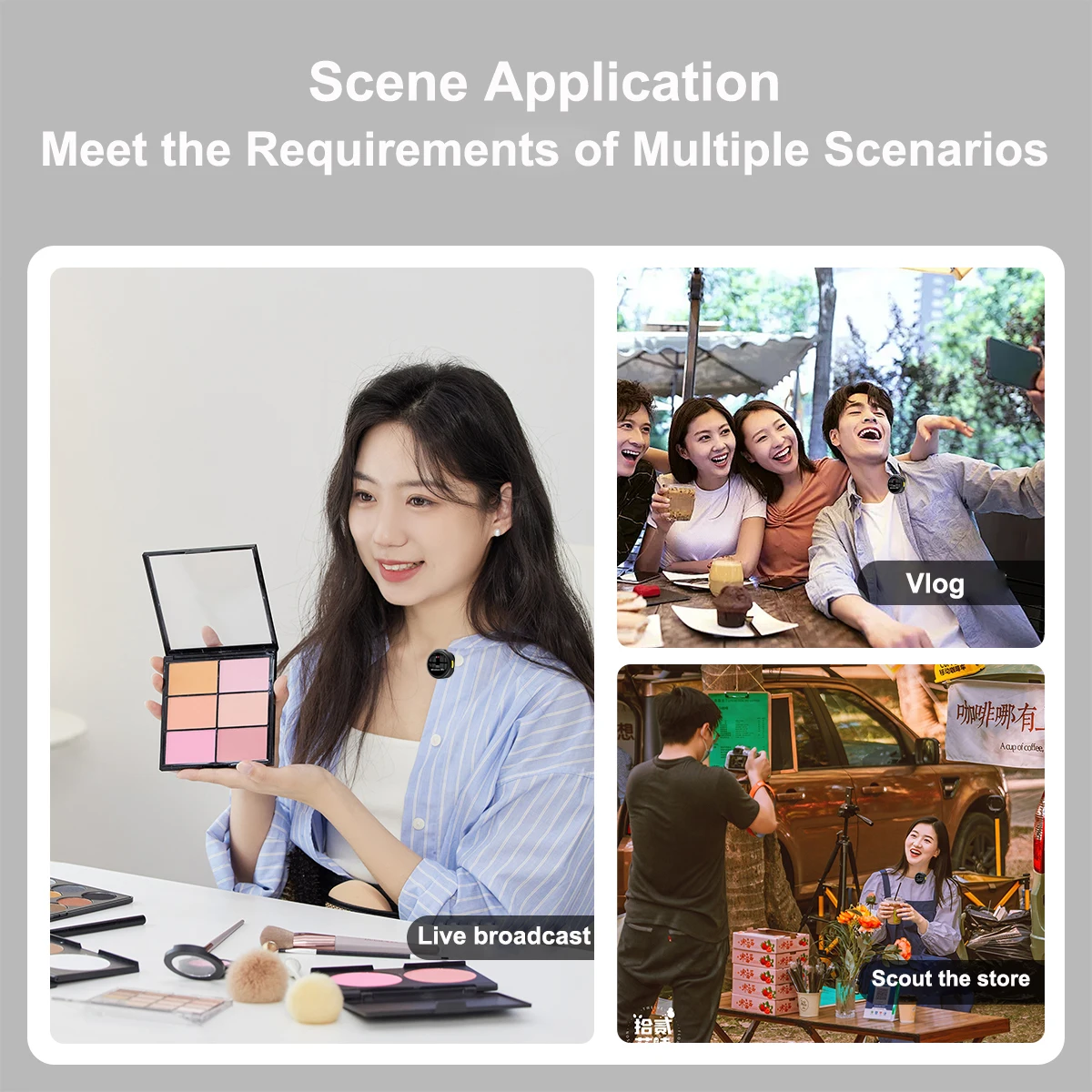 Podcast Microphone gaming Video Camera Live Broadcast Wireless Handheld Mic One Wireless Microphone For Android Cell Mobil