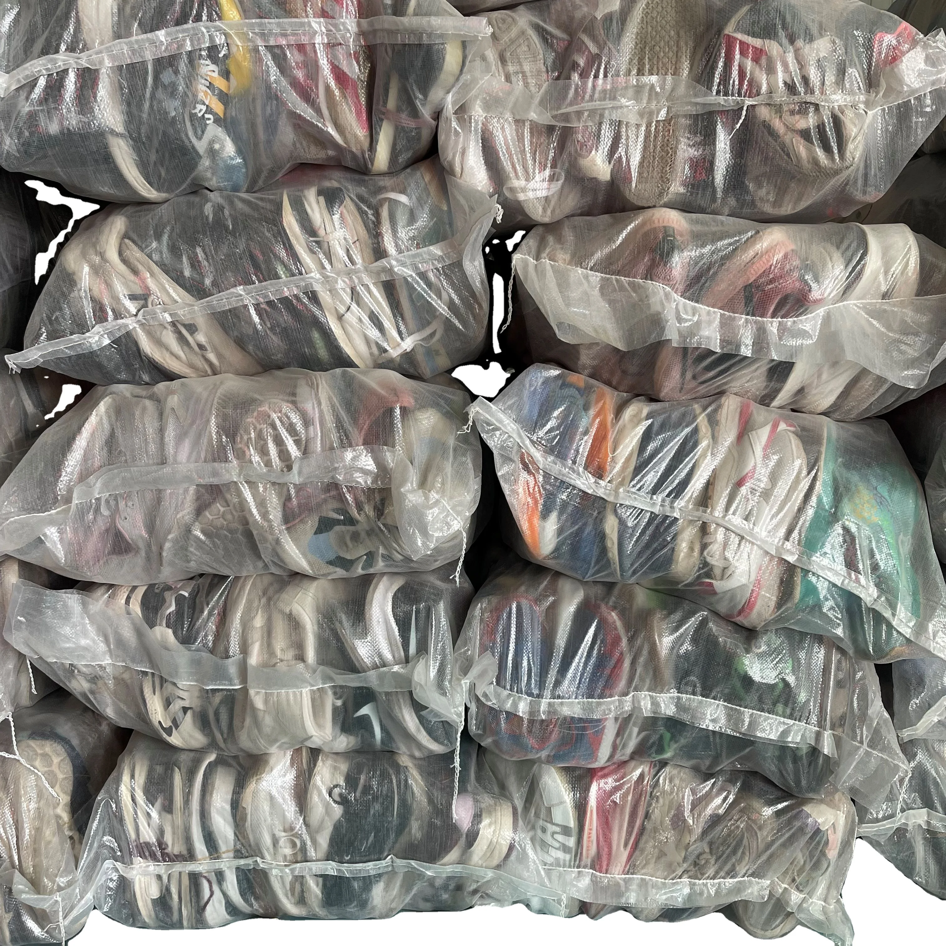 The factory exports second-hand shoes