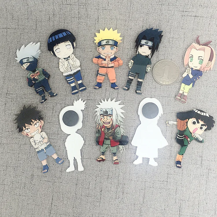 10 дизайн аниме Uzumaki Uchiha Sasuke Itachi Akatsuki акриловая магнитная наклейка на холодильник