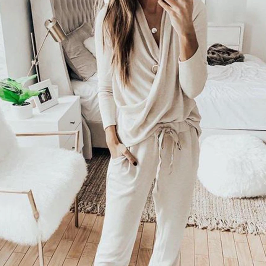 
Amazon Hot Selling Girls Spring Long Sleeves Casual Sportswear Knitted Loungewear Set 