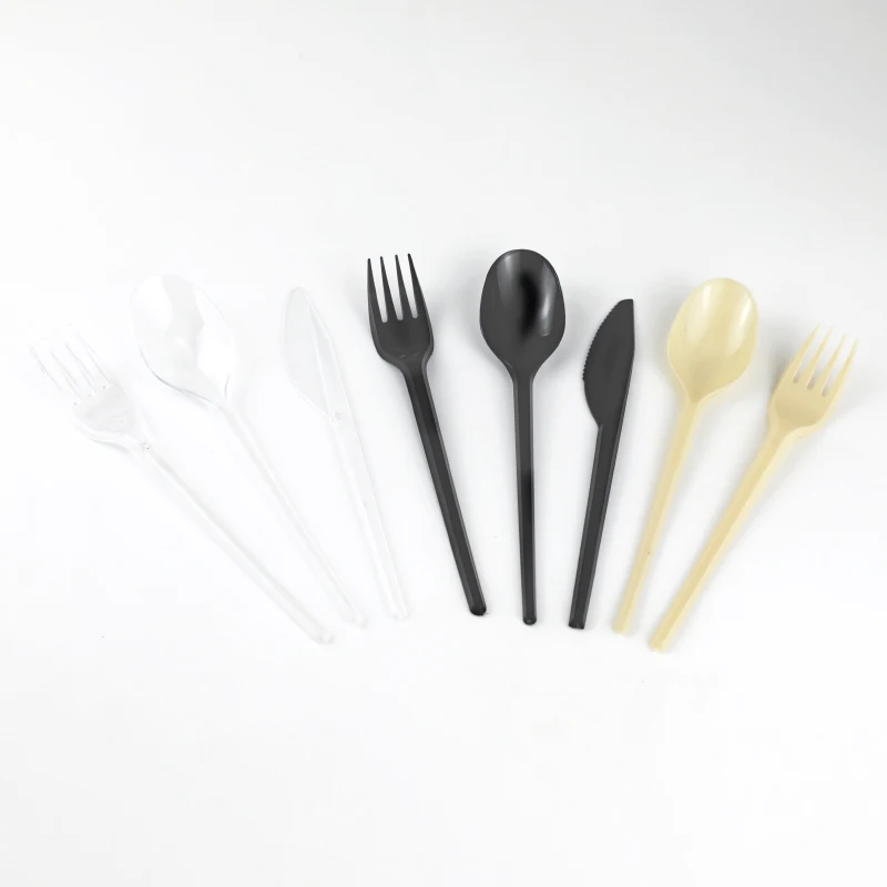 Wedding party disposable tableware supplies sets plastic forks spoons and knives disposable cutlery kit