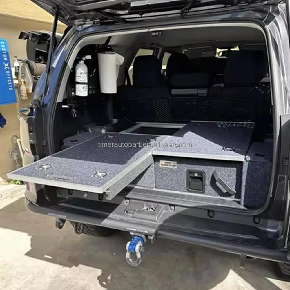 Изготовленный на заказ Lightueight автомобильный фургон алюминиевая 4Wd кровать для выдвижного ящика система Toyota 4runner задние ящики хранения грузов