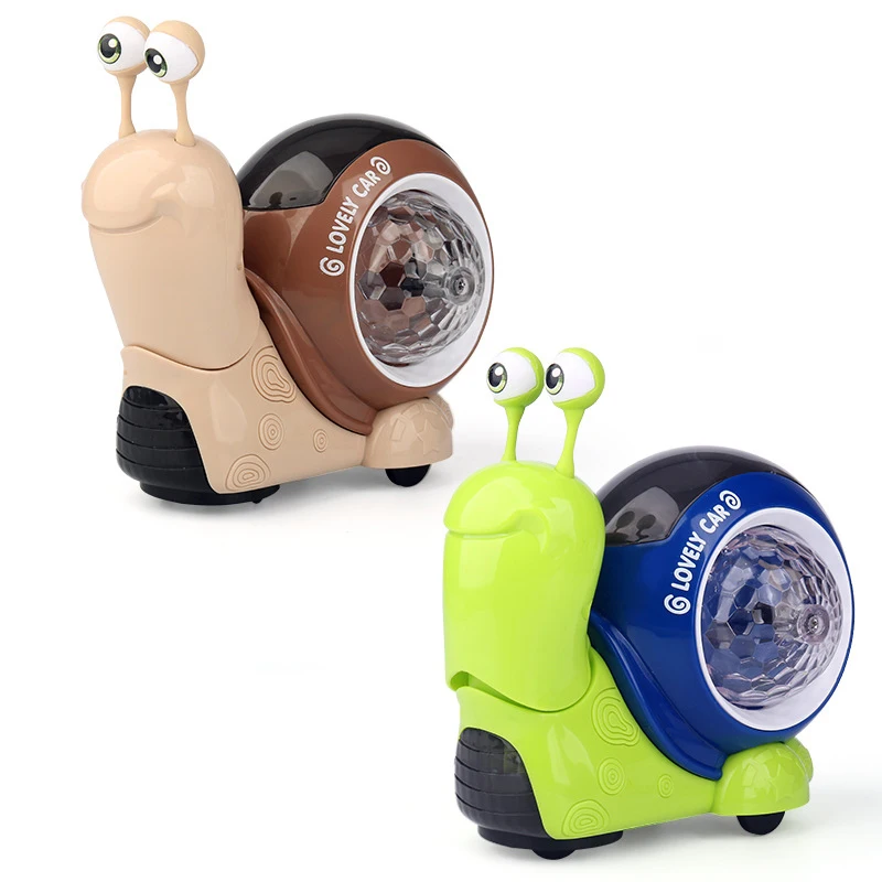 Light toys and sounds electric universal snail toy for kids boys and girls