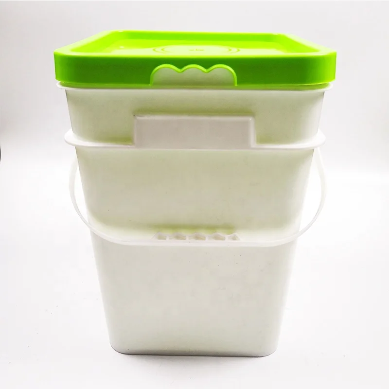 Food Grade 4 Gallon 5 Gallon Plastic Pail Square Plastic Buckets With Lids And Handles For Sale