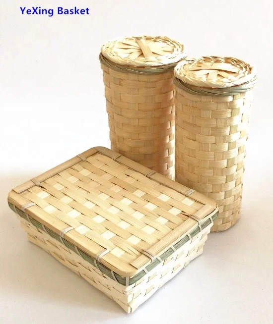
Craft natural handmade bamboo wicker storage basket 