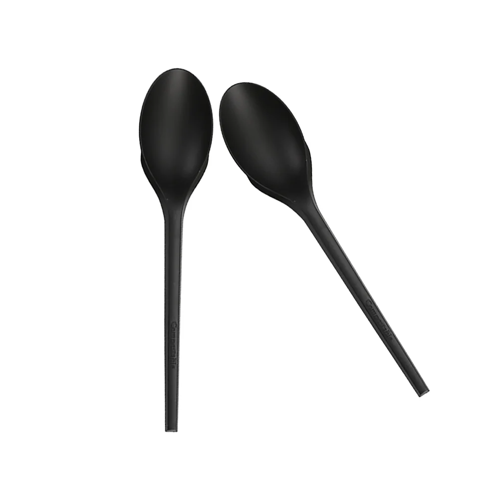 Bulk Package 6 inch Corn Starch Disposable Spoon for USA and Europe Market Biodegradable Cutlery