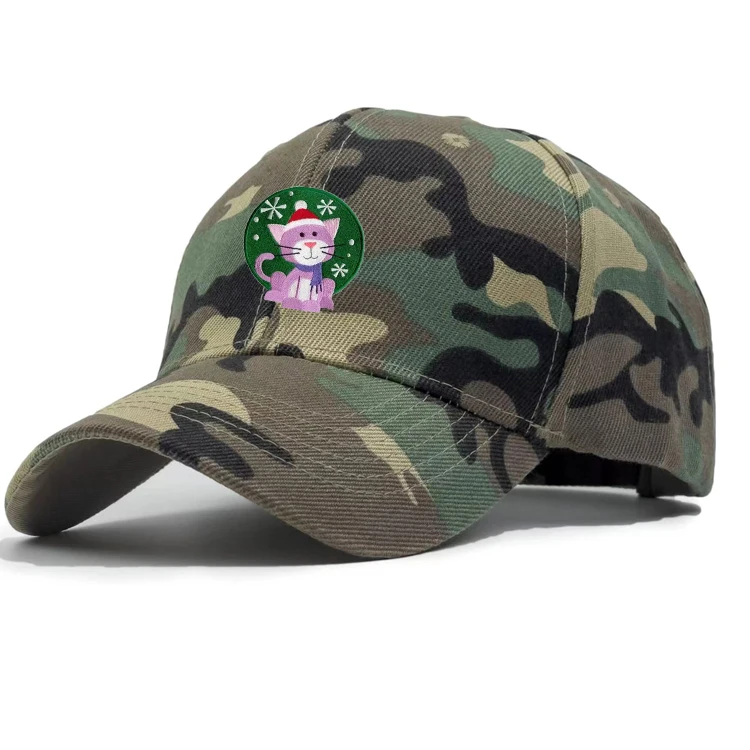 Wholesale Adjustable Customized 6 Panel Hats Camo Sports Caps Camouflage Baseball Cap Manufacturers