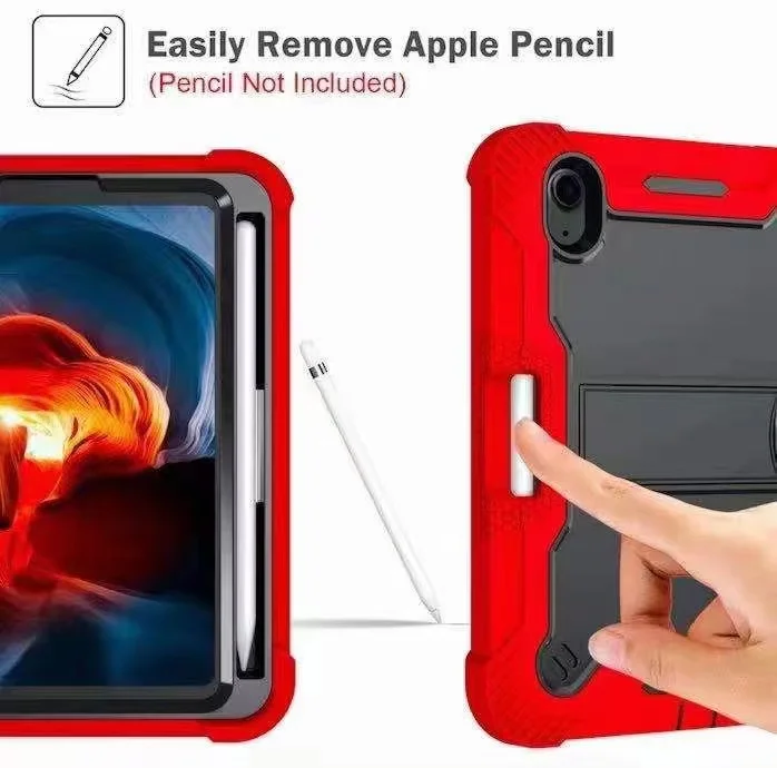 Tablet Case Heavy Duty Shockproof Rugged Hybrid Hard Soft Bumper Kickstand Case For iPad Mini 6
