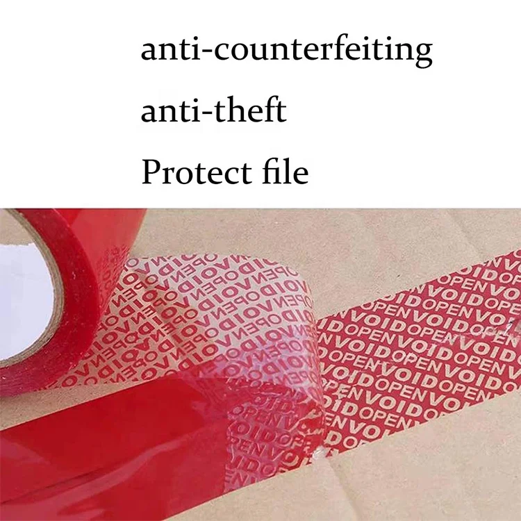 Wholesale Self Adhesive Red Tamper Evident Tape VOID Warranty Carton Sealing Security Tape