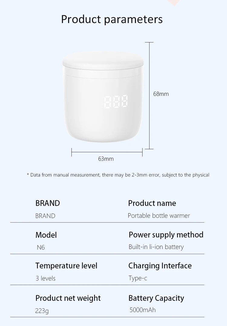 Portable Termos Baby Bottle Warmer with Sterilizer Quick Heating Defrosting Thermos Baby Milk Bottle Water Bottle