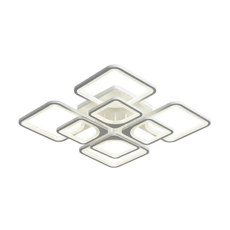 2023 Energy saving Rectangular Living Room Metal LED Ceiling Lamp Modern Surface Mounted Ceiling Lamp Black Natural Light