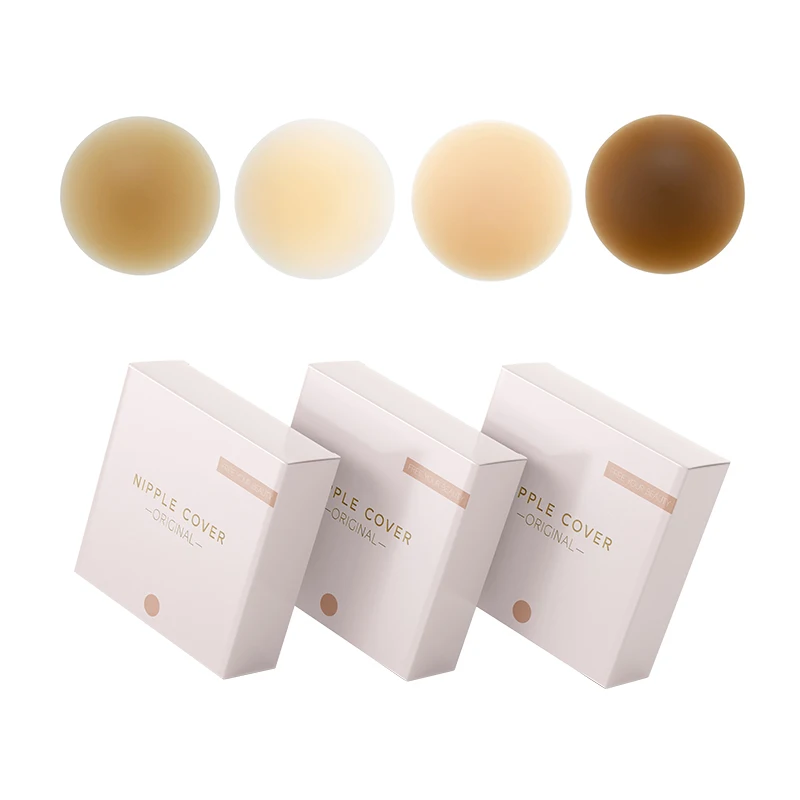 INVISFEEL Long-lasting Non-slip Medical Grade Silicone cakes Nipple Sticker Push-on Silicone matte Nipple Cover