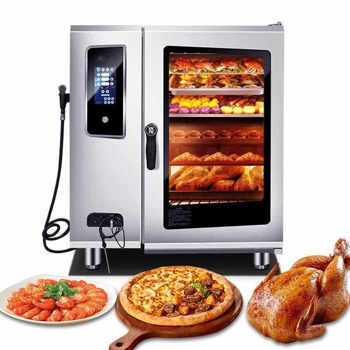 10 layer Commercial Electric Combi Steamer Oven Knob computer Combi Oven Kitchen Equipment