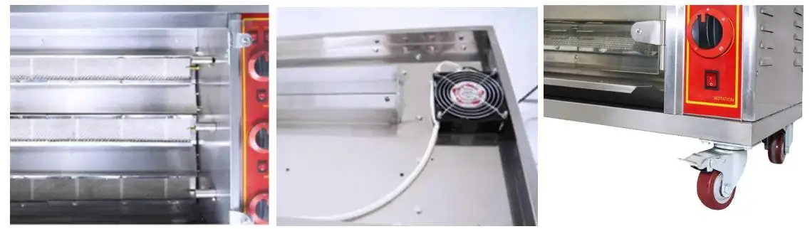 Bossda Commercial Adjustable Baking Distance  gas Rotisserie Chicken Grill Oven for sale
