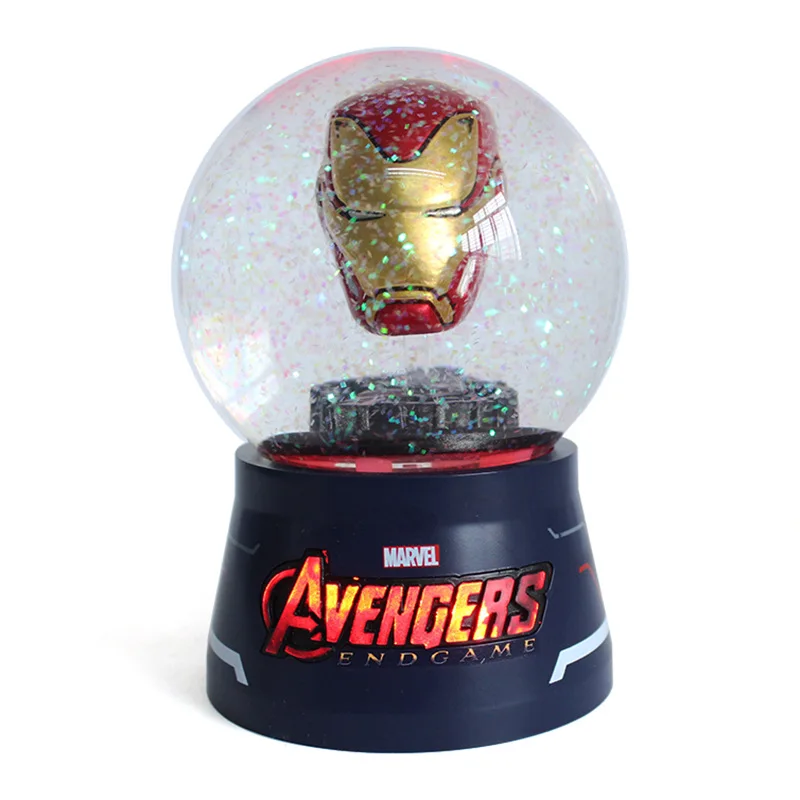 Superhero Movie Colorful change super man head souvenir Automatic snow globe