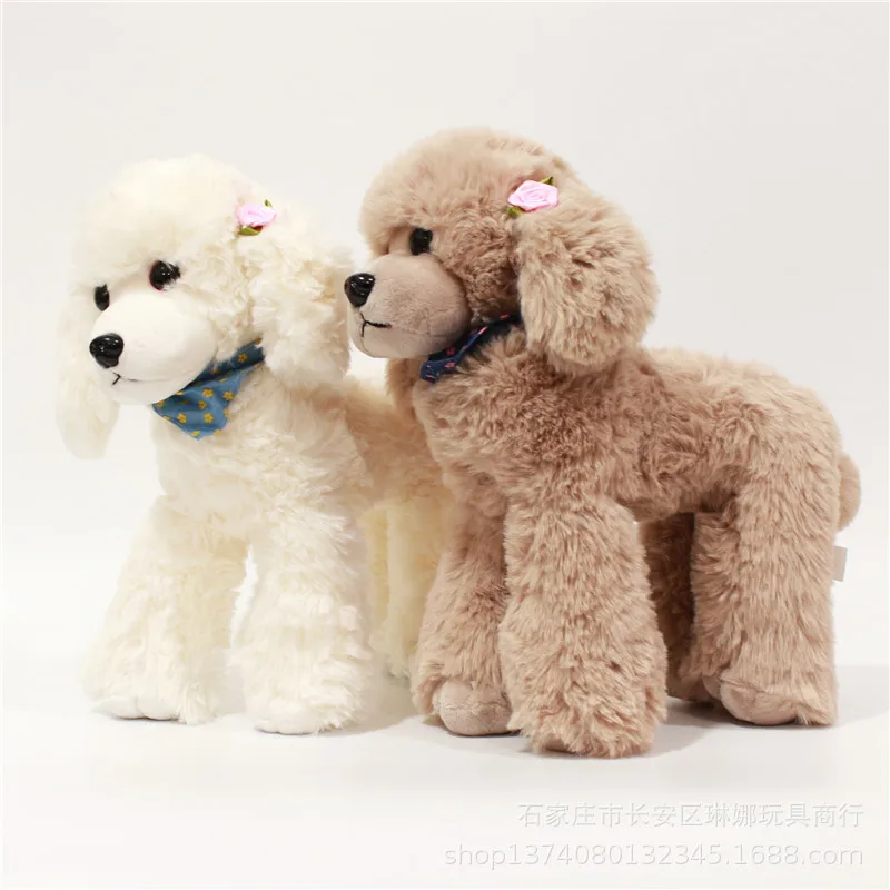 Custom plush toy dogs simulation lifelike puppy plush doll realistic dog pet walking plushies Shiba teddy dog poodle DIY tag