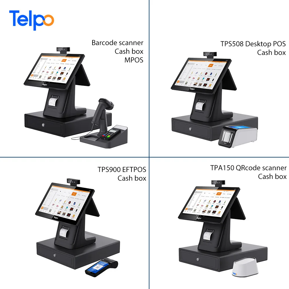 Telpo C1 Cash Register with Inbuilt 80mm Printer Can Integrate QR Code Scanner