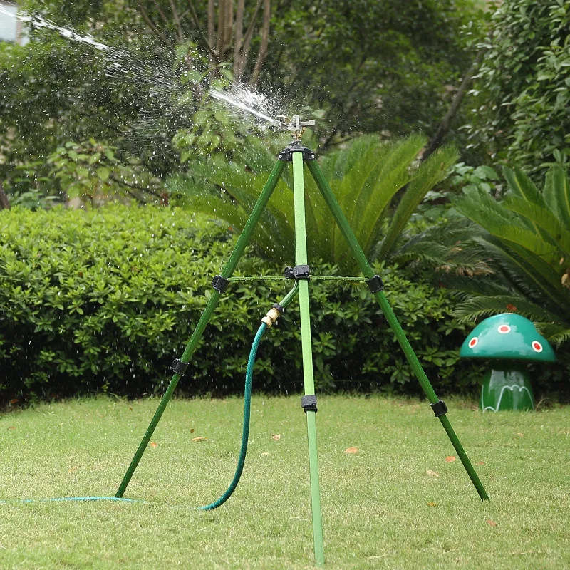Hot sale adjustable 360 degree irrigation garden rotary sprinkler with tripod base