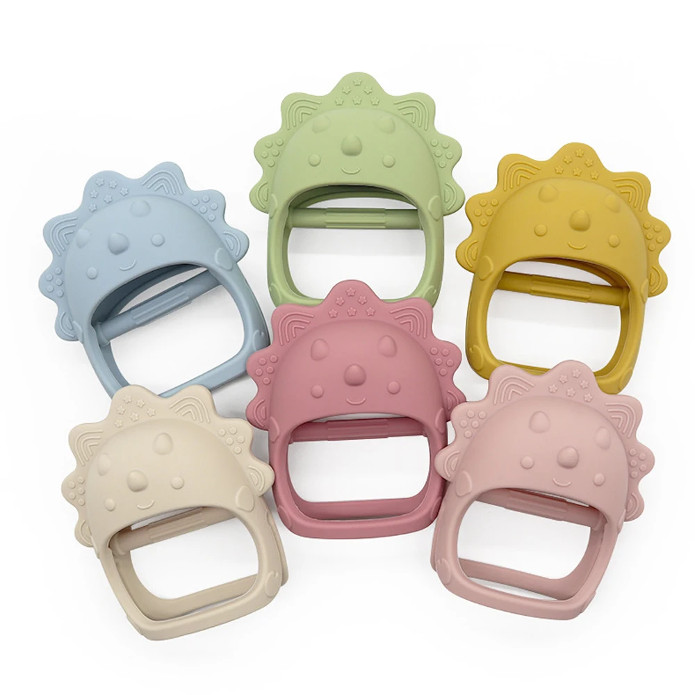 Soothing Teething Pain Chew Toys Hand Glove Pacifier Animals Shape Silicone Baby Teething Toys Baby Teether For Infants Baby