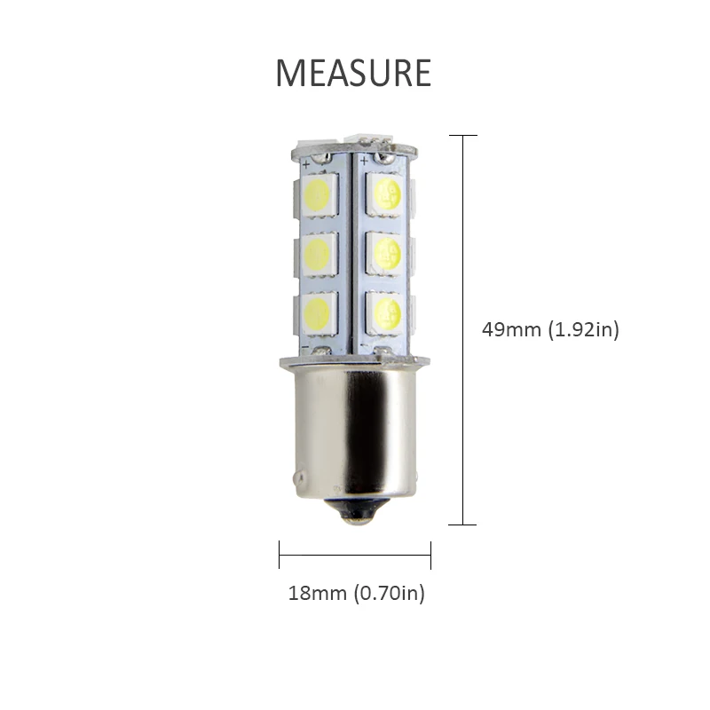  Factory S25 car led 18SMD 5050 LED Car parts 1156 1157 auto brake turn signal light bulb 12V 24V Yellow Red